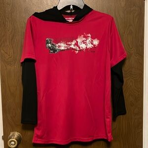 ZeroXposure red and black hoodie size L (14/16)